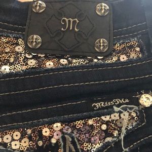 Miss Me XXL length!!!!  Dark wash 29 x 37inseam